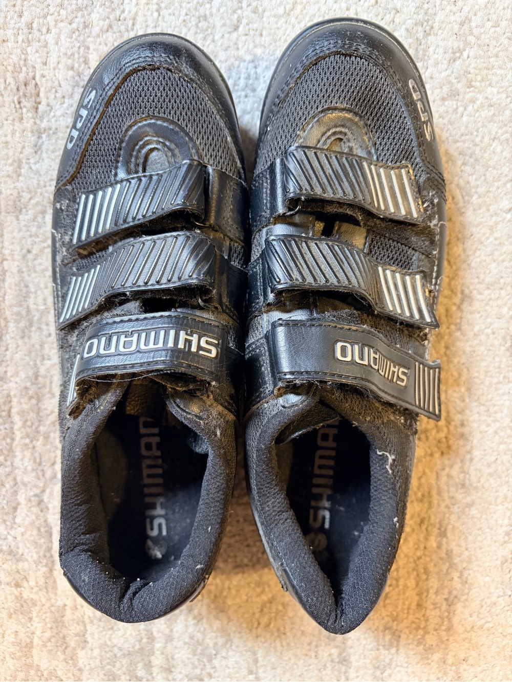 Vintage Shimano SH-M080 Cycling Shoes Black SPD Cleats EU 41/US 7.5